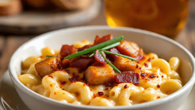 Buffalo chicken mac n cheese